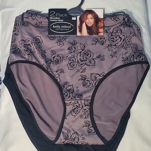 2pack Kathy Ireland Brand Ladies Underwear - Grey/Black